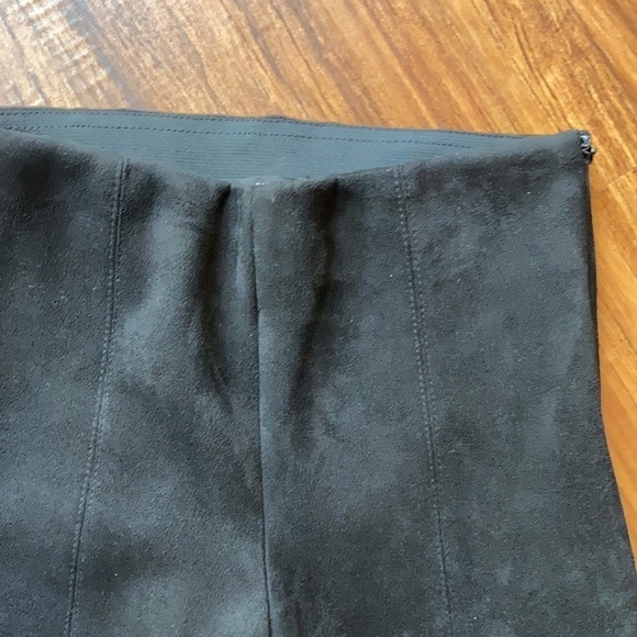 Zara basics black faux suede leather pants size XS - Picture 6 of 11